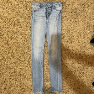 Forever 21 light blue jeggings high waist